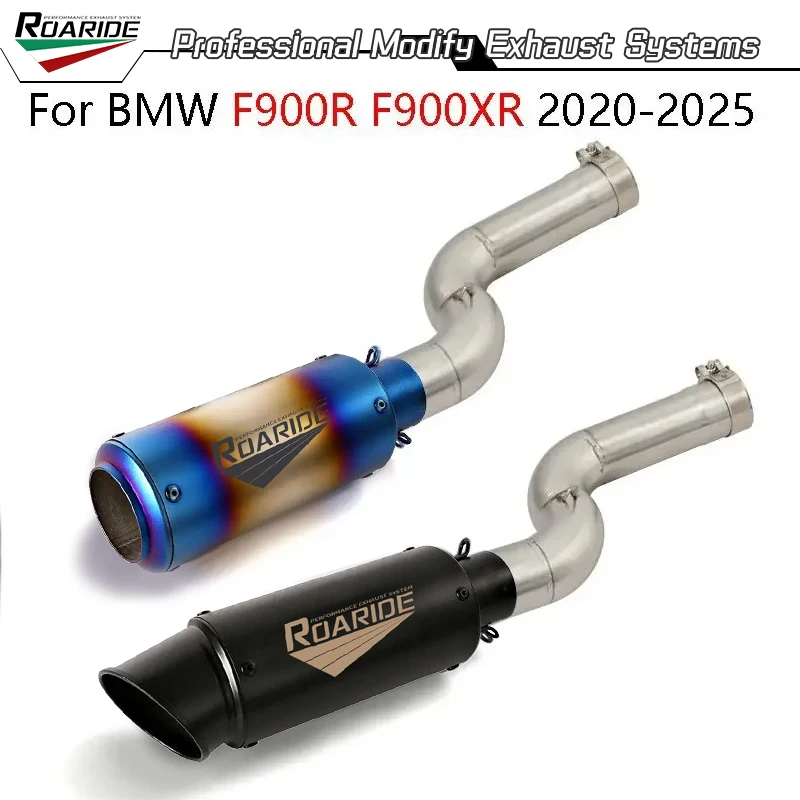 

For BMW F900R F900XR 2020-2025 Motorcycle Exhaust Mid Link Pipe Connect 51mm Muffler Stainless Steel Escape With DB Killer