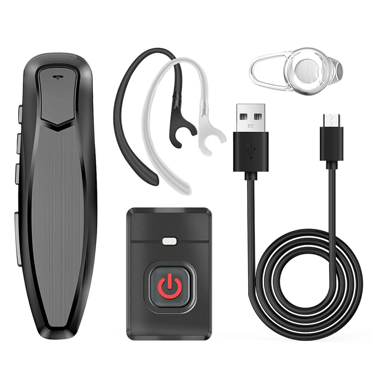 L-Latest Walkie Talkie Wireless Bluetooth PTT Headset Earpiece Hands-Free K Plug for Kenwood Microphone Headset BF-888S K5