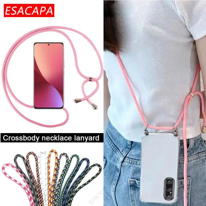 For Sony Xperia 5V 10 V 1V Crossbody Strap Cord Necklace Lanyard Phone Case For Xperia ACE iii 10 iii Transparent Soft TPU Cover