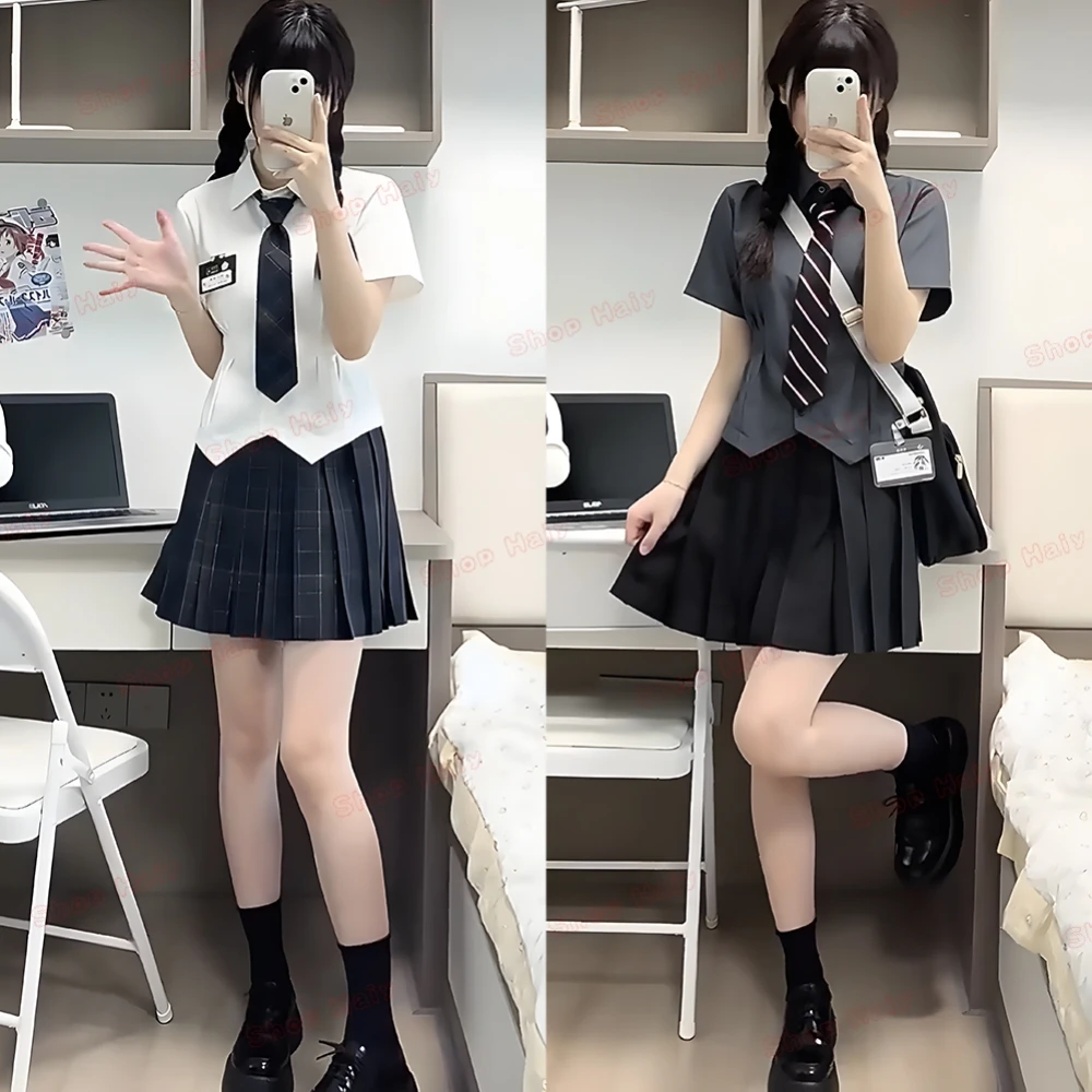 Uniforme escolar japonês para mulheres, terno Jk menina, sexy slim fit, camisa de design que define cintura, beleza feminina Anime Cos trajes, atacado