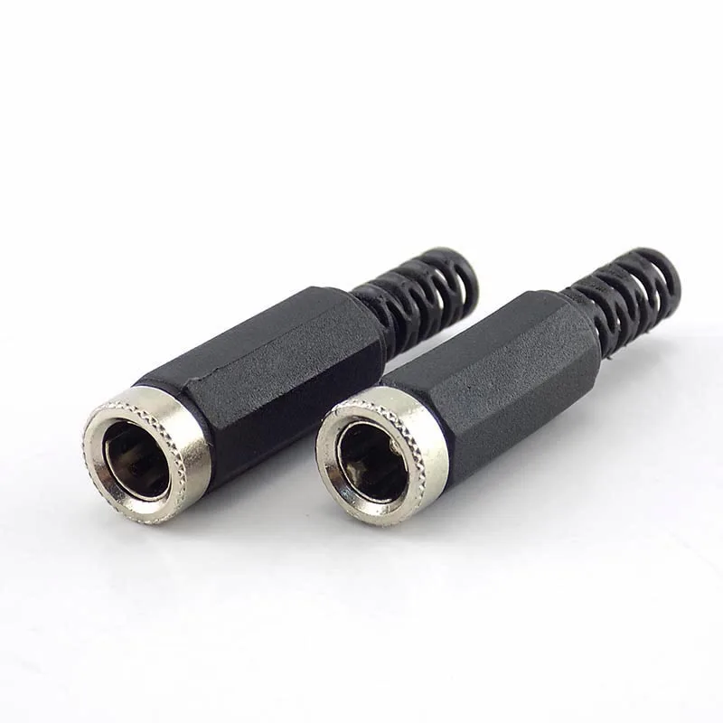100x 5.5x2.1mm DC female Jack Extension cable cord adaptor connector For Cctv Camera System Jack Plug Adapter D6