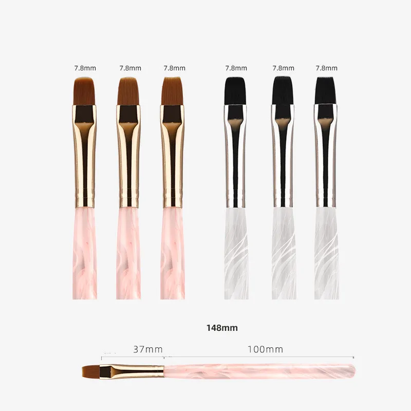 แปรงเพ้นท์เล็บเจล 1/3/6 ชิ้น สำหรับต่อเล็บอะคริลิค แปรงทำเล็บเจล