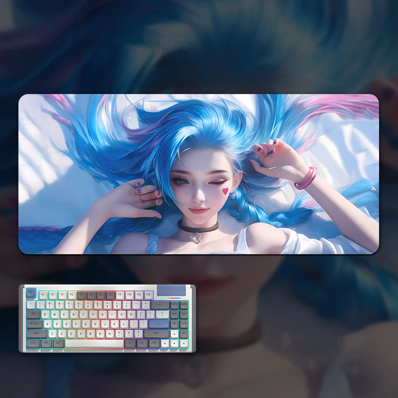 

Animeblue Hair Sexy Girls Bureaumat Muismat Pc Kast Pad Gaming Accessoires Gamer Toetsenbord Antislip E-Sports Tablemat
