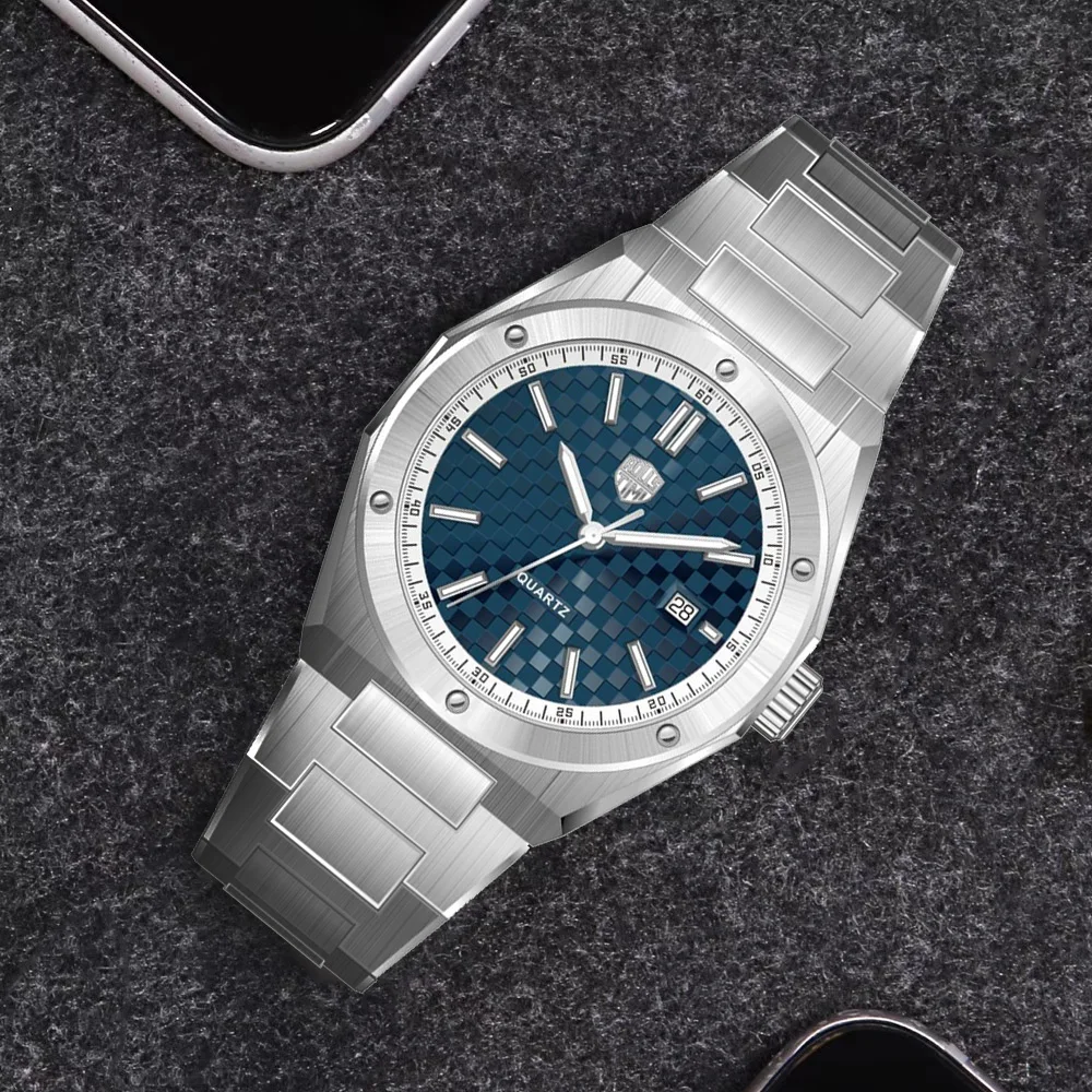 2025 Nuovo Rollstimi Design Orologi da uomo Orologio al quarzo di lusso da uomo Acciaio inossidabile Cristallo di zaffiro Orologio da polso impermeabile 100M