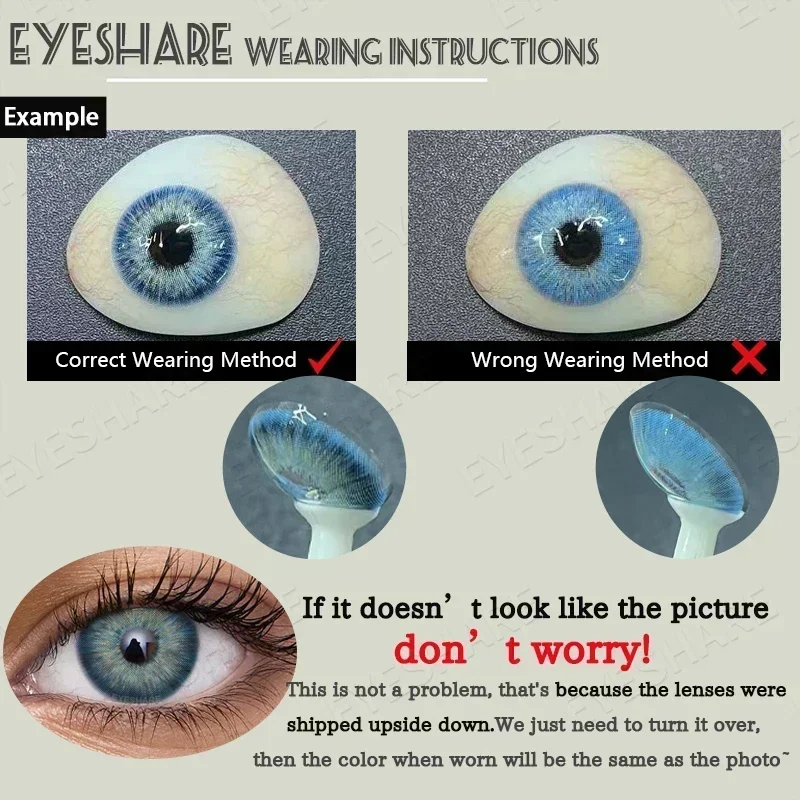 EYESHARE Cosplay Farbige Kontaktlinsen für Augen, jährliche Verwendung, Make-up, verrückte Halloween-Schönheit, rote Kontaktlinsen, Augenkosmetik – Detail 1
