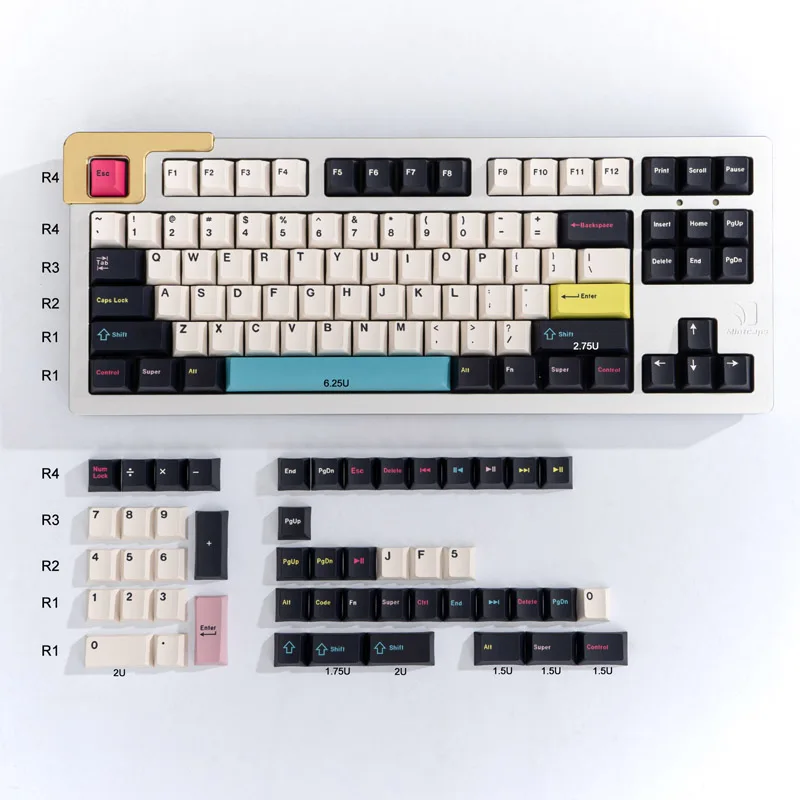 PBT Keycaps GMK Clone Future Funk Mechanical Keyboard Dye Sublimation Cherry Profile Fit 64 68 75 84 96 980 100 GK61 PC