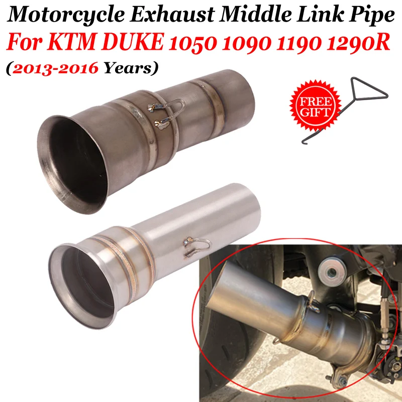 Slip-On For Super DUKE 1050 1090 1190 KTM 1290 2013 - 2016 51mm Motorcycle Exhaust Escape Modify Connect Middle Tube Link Pipe