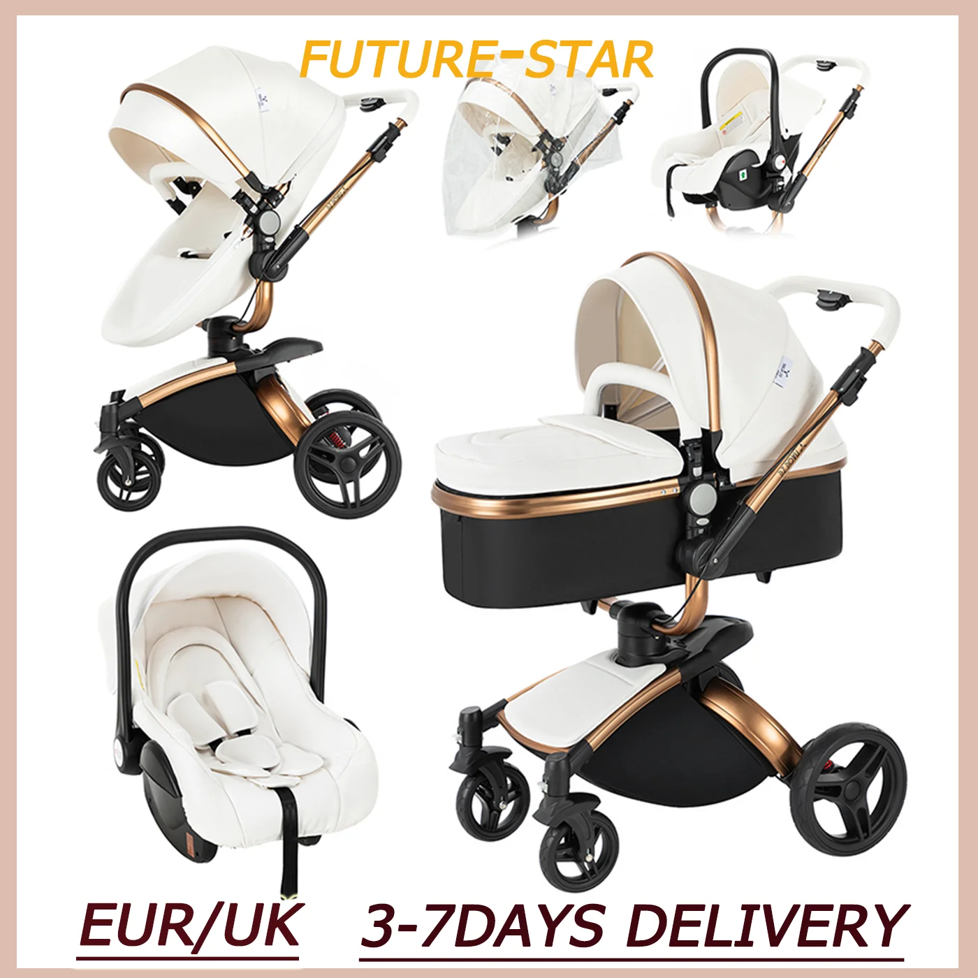 baby carriage lightweight stroller Baby stroller baby carts 3 in 1 stroller baby items travel pram High landscape baby stroller