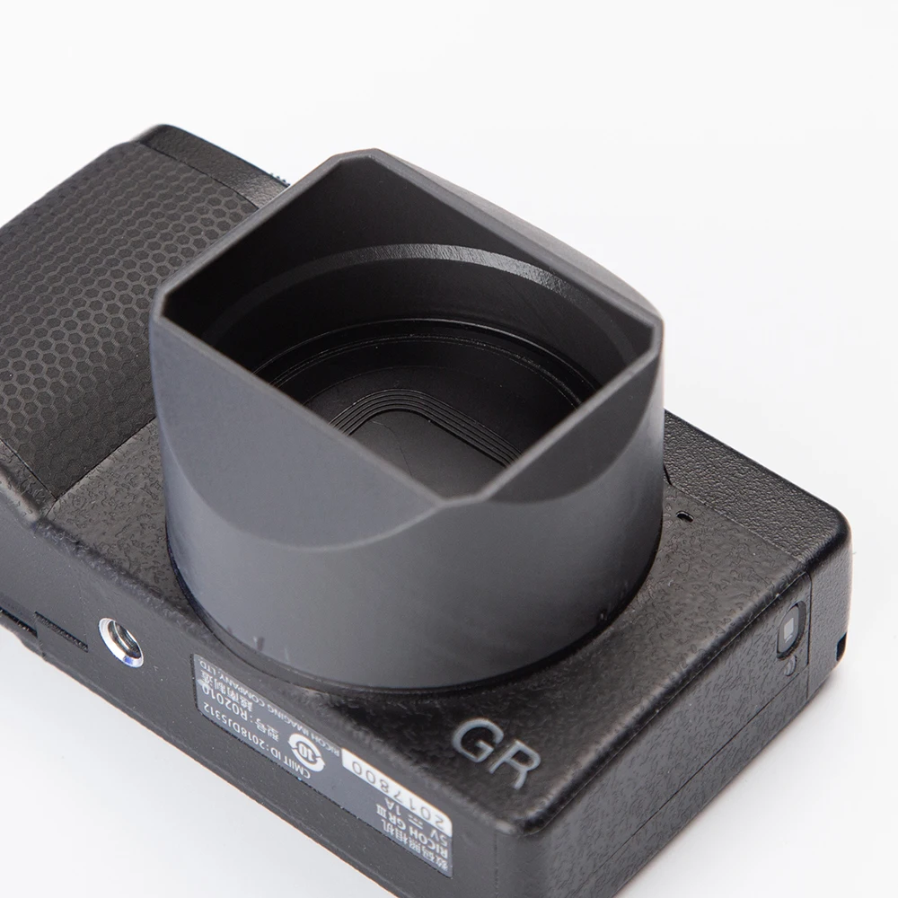 

For Ricoh GR3/GR3X GRIII GRIIIX Black Resin Lens Hood Camera Square Resin Lens Hood Photography Accessories