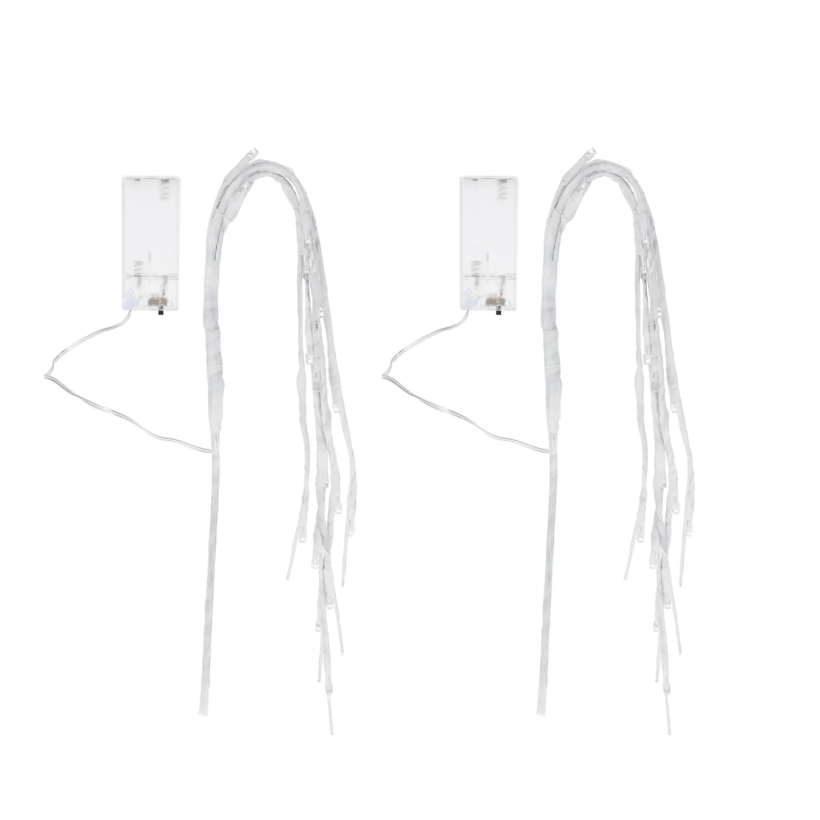 

2 Pcs Decor Birch Twig Lights Indoor Branches LED Lamp Simulated White Vase Night Decorative