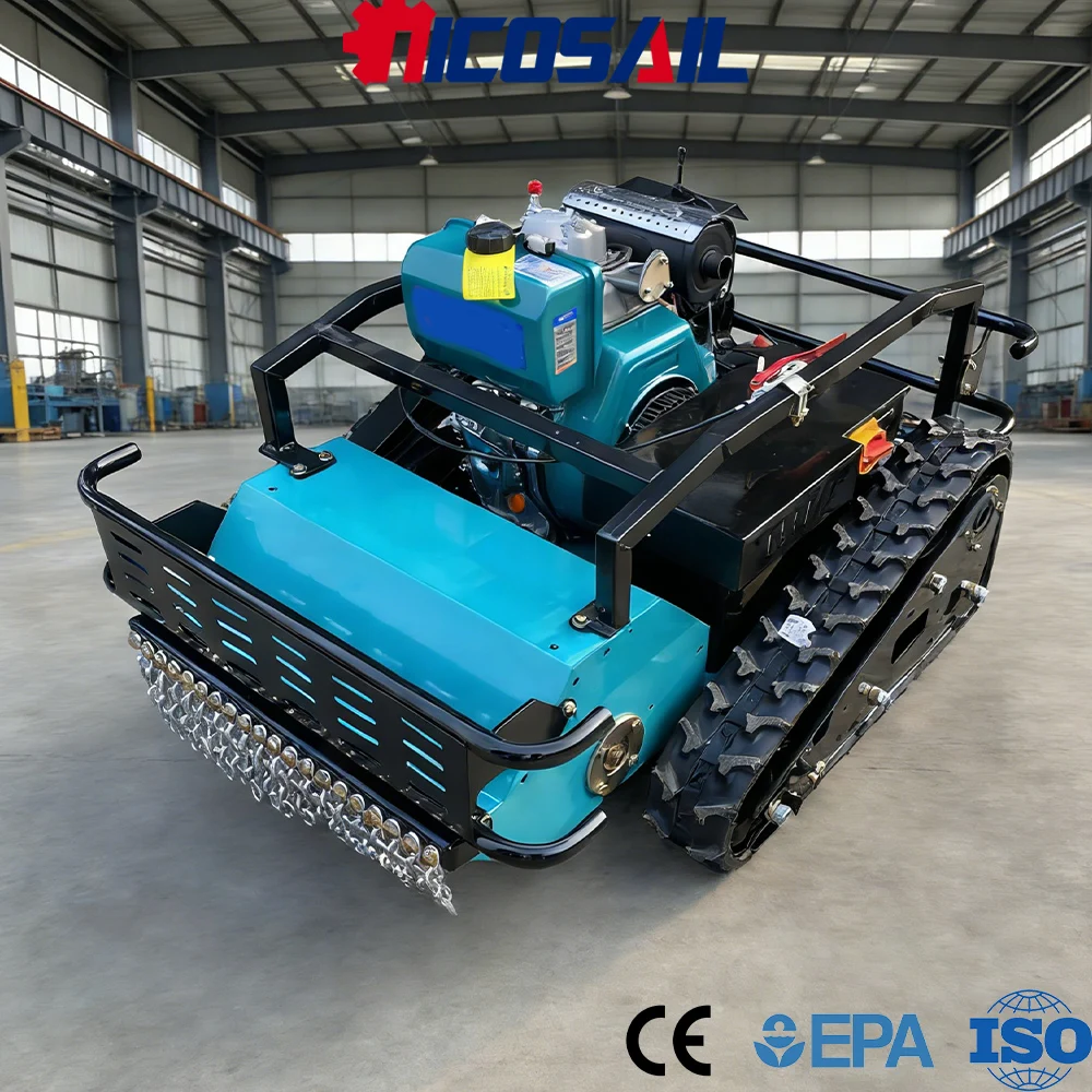 

800mm Euro 5 Remote Mower CE Certified Compact Slope Mower Easy Control for Garden Farm Lawn