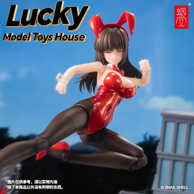

Snail Shell Original Fantasy JK JK-01 1/12 Red Rena Rabbit Girl Action Figure Collection Articulate Joint Body Design 6" Soldier