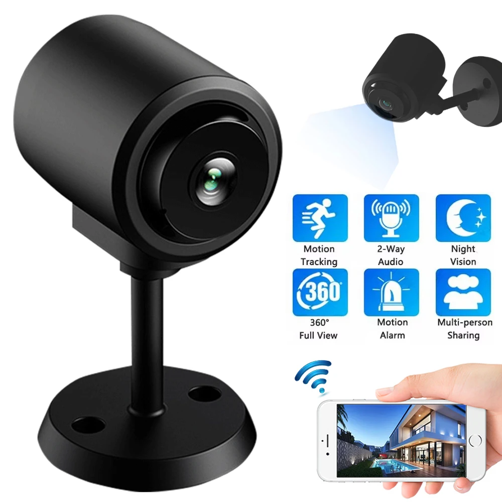 

Mini Camera Wireless WiFi Remote HD Camera With Built-In Battery Smart Life Upgraded 1080P Video Night Home Security Cam