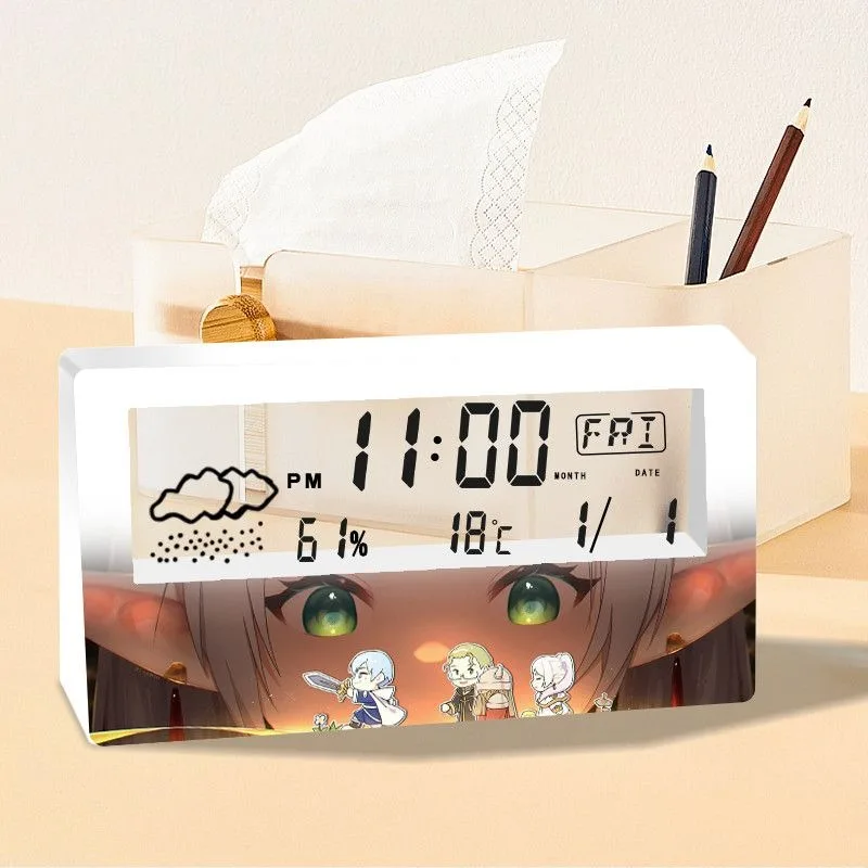 Frieren: Beyond Journey's End New multifunctional electronic alarm clock, simple and modern, for students' bedside or dormitory