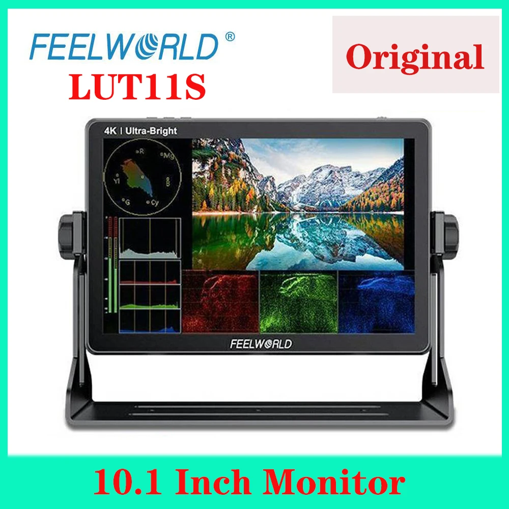 

FEELWORLD LUT11S 10.1 Inch Monitor 2000nit Ultra Bright IPS Touch Screen 3DLUT 3G-SDI DSLR Camera Field with F970 External