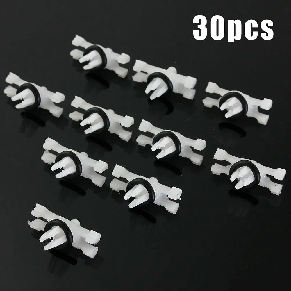 30Pcs Car Top Roof Rain Gutter Moulding Trim Fastener Clip For BMW E46 51138204858 Auto Roof Buckles Clip Car Accessories