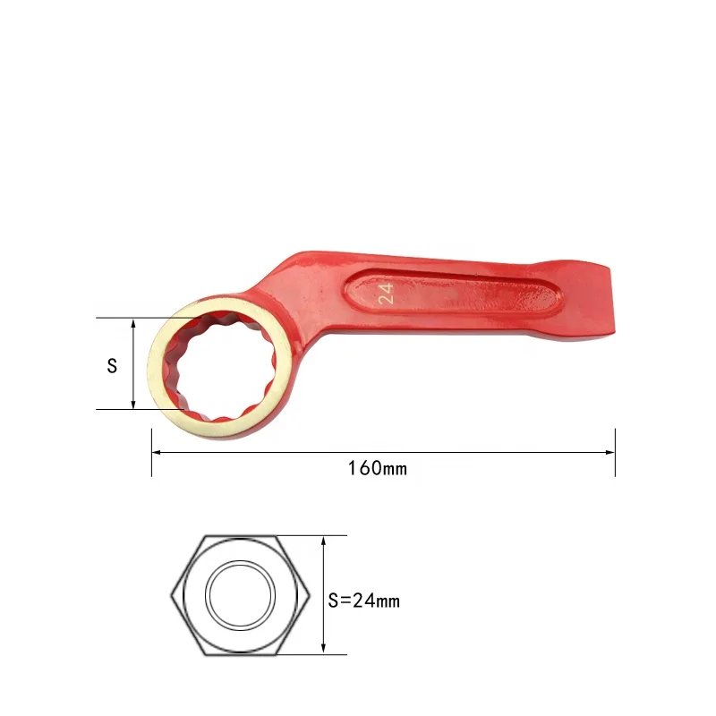 Chiave piegata per scatola sorprendente in bronzo di alluminio multifunzione non scintillante per punto di lavoro pericoloso del fuoco petrolchimico del gas petrolio