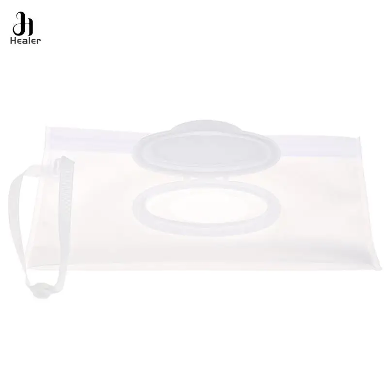 Light Weight Portable Cartoon Baby Kids Wet Wipes Clutch Carrying Bag Wet Paper Tissue Container Dispenser Snap-strap Pouch