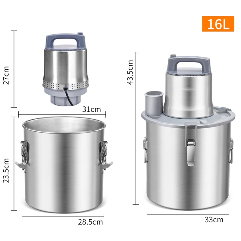 Máquina moedor de carne elétrica comercial, aço inoxidável, recheio, moagem, alimentos, legumes, 16L, 20L disponível
