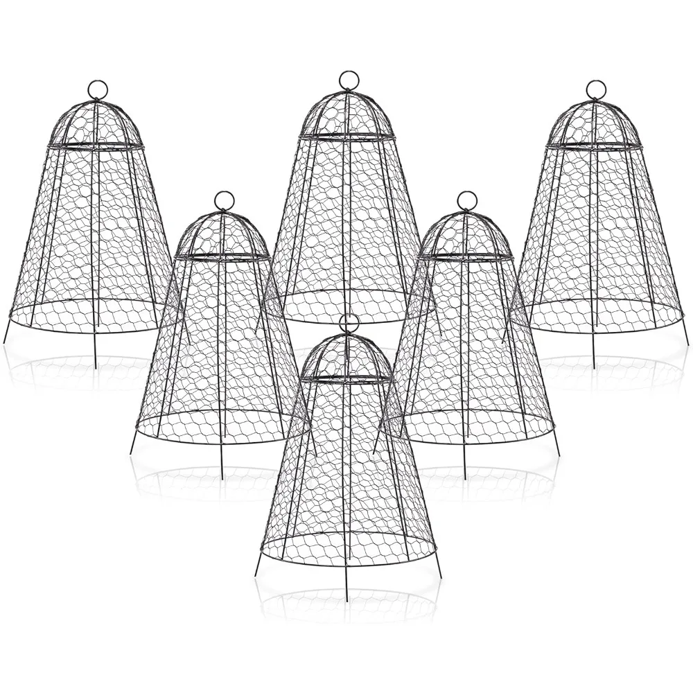 

Garden Cloches for Plants Set of 6 Rustproof Chicken Wire Cloche Large Plant Cages with Fine Mesh Plant Cloche Protector to Keep