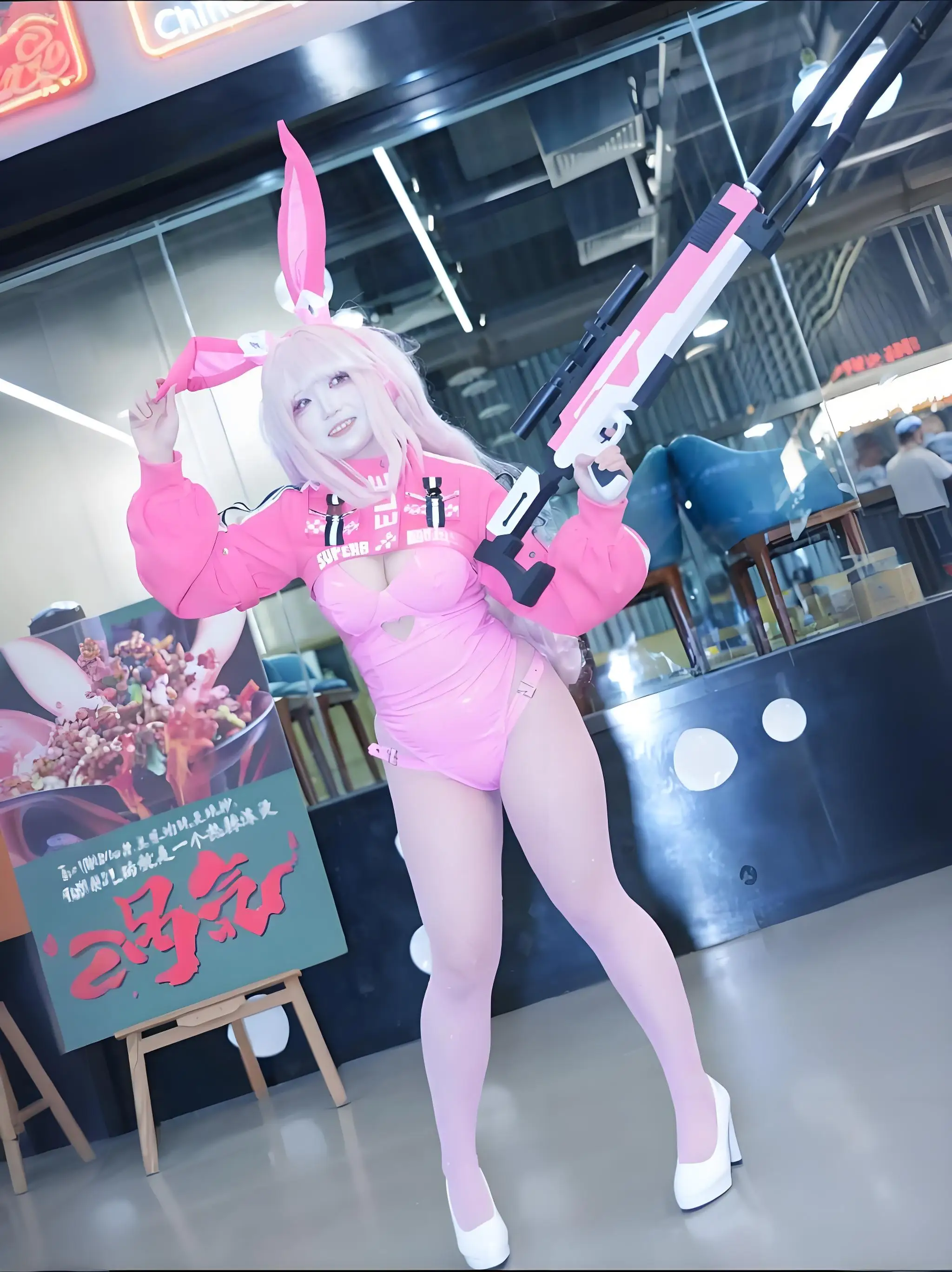 Alice Rabbit Girl Costume NIKKE Victory Goddess Female Sexy Alice Role Playing Rabbit Set jumpsuit jacket
