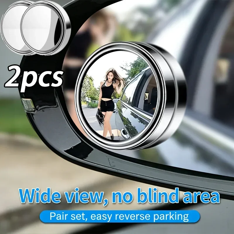 Universal Waterproof 360 Rotatable Blind Spot Mirrors HD Wide Angle Convex Auxiliary Rearview Mirror For Car SUV Truck Van
