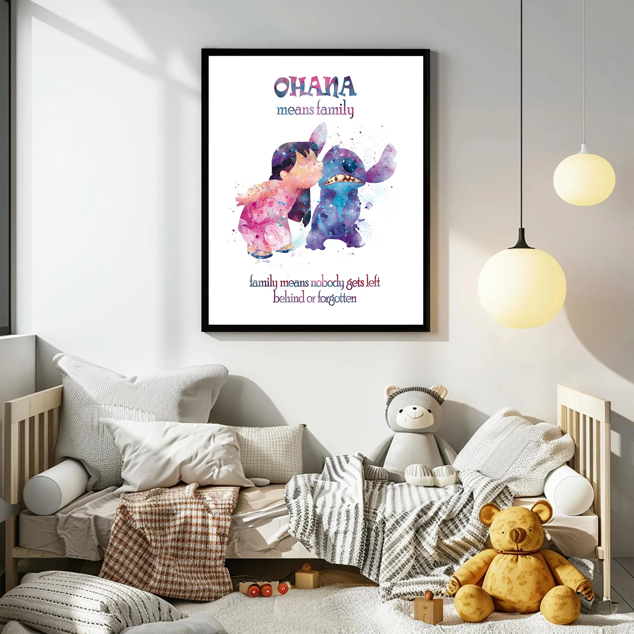 

Disney Lilo and Stitch Poster Stitch and Family Watercolor Art Print Lilo Print Lilo and Stitch Party Parenting Gift Home Decor