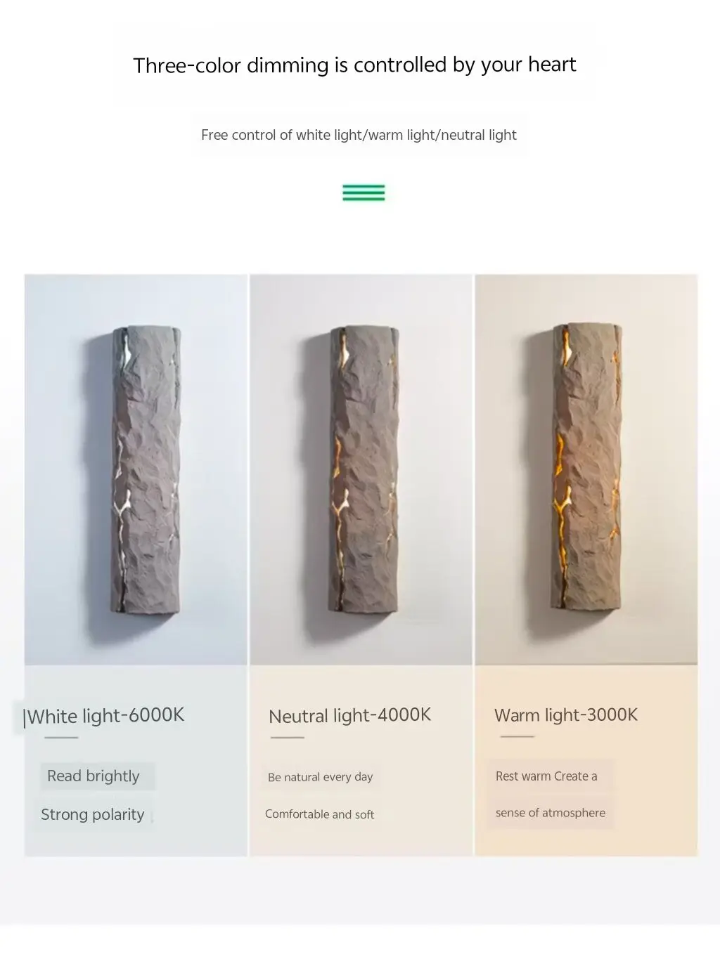 Creative retro rock like wall lamp, resembling natural tree stumps, a villa wall lamp for creating a homely atmosphere