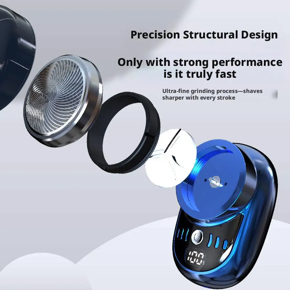 Portable Electric Travel Shaver Rechargeable Cordless Face Trimmer_voghion.com
