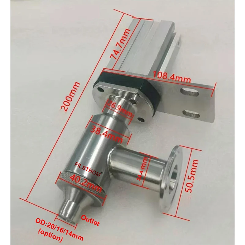 Pneumatic Filling Head And Nozzle Anti Drip 304 Stainless Steel Filling Valve Accessories Of Liquid Paste Filling Machine