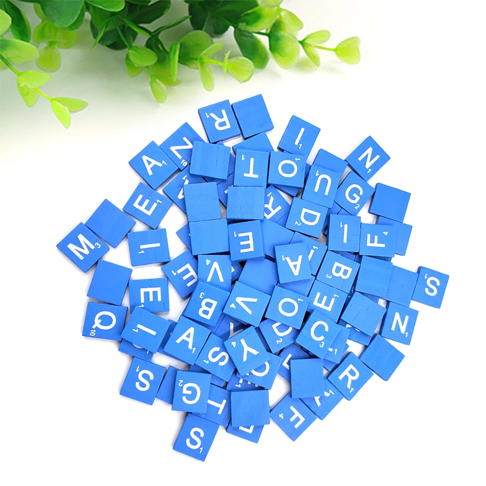 100 pezzi alfabeto puzzle in legno naturale fai da te blocchi di alfabetizzazione per bambini artigianato educativo cubi di legno per bambini decorazione trucioli di legno arte