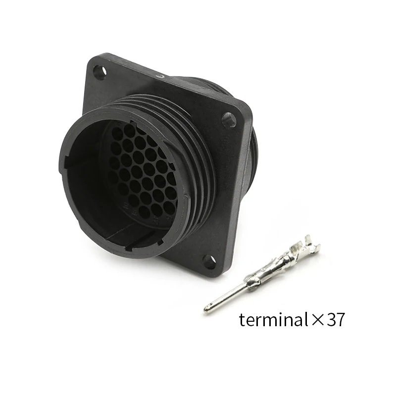 182918-1 Kfz-Stecker, TE/AMP-Typ, historisches Passwort, Kabelbaumstecker, 37-poliger Flansch, männlicher Kopf