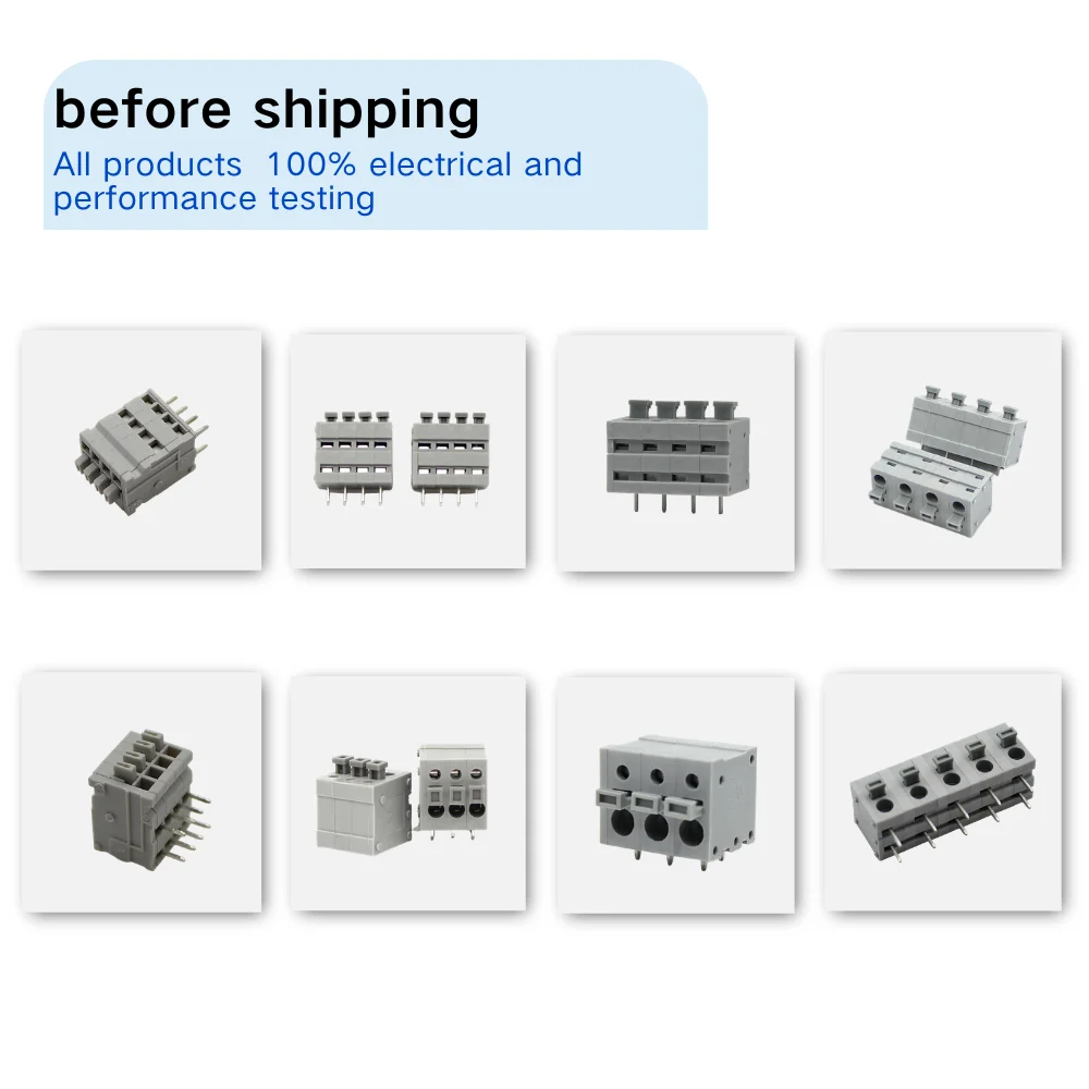 100pcs DG240W/DG211V/DG211R PCB Spring Terminal Block Screwless Push-in  Connector 2.54/3.5/5.0mm Pitch Quick Wiring Terminal