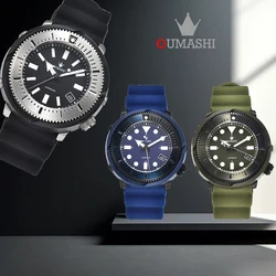 OUMASHI 45mm watch men's watch tuna canned watch NH35 automatic movement sapphire glass stainless steel case Customized logo