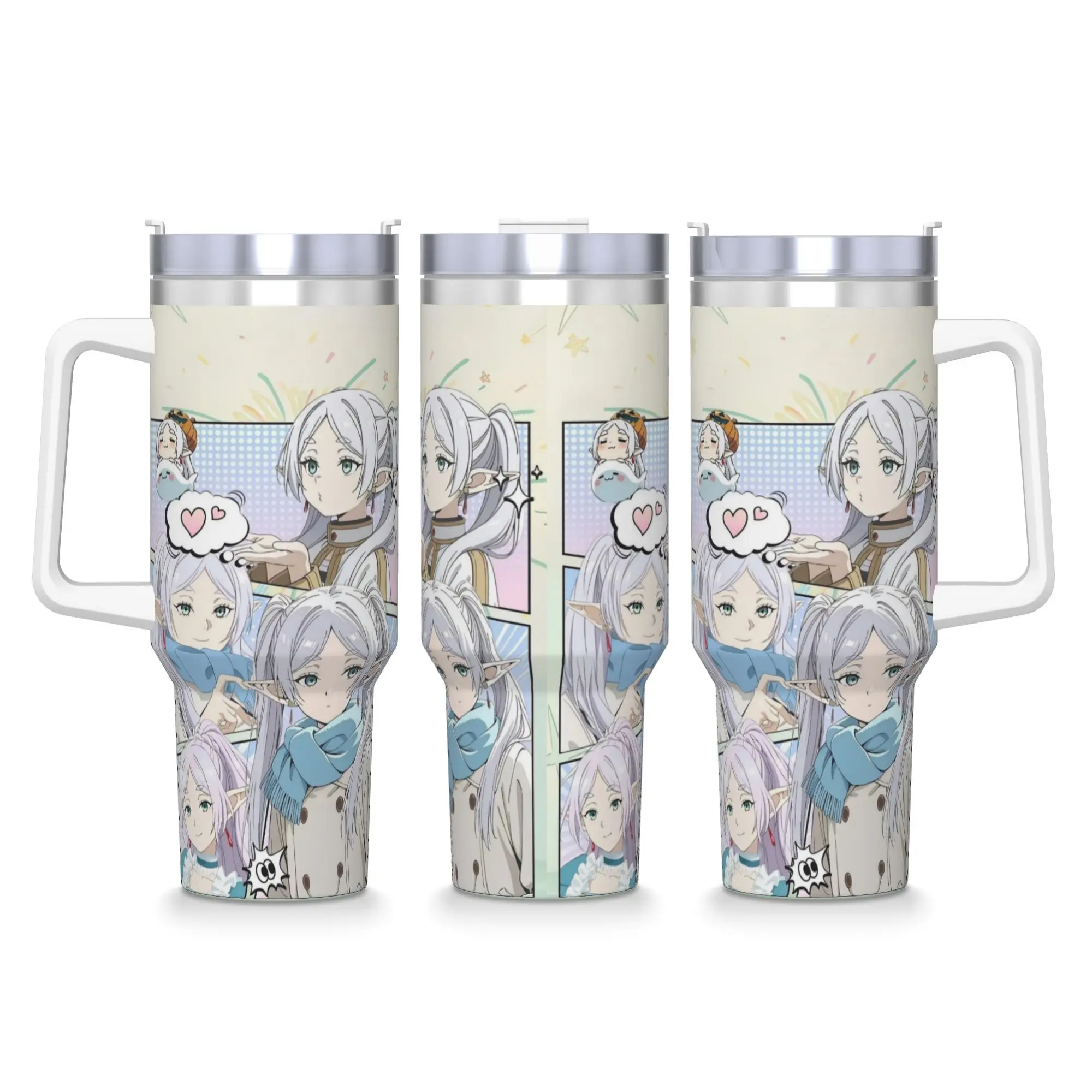 Large Capacity Frieren Beyond Journeys Tumbler  Hot Drinks Insulated Water Bottle Stainless Steel Travelist Coffee Mug