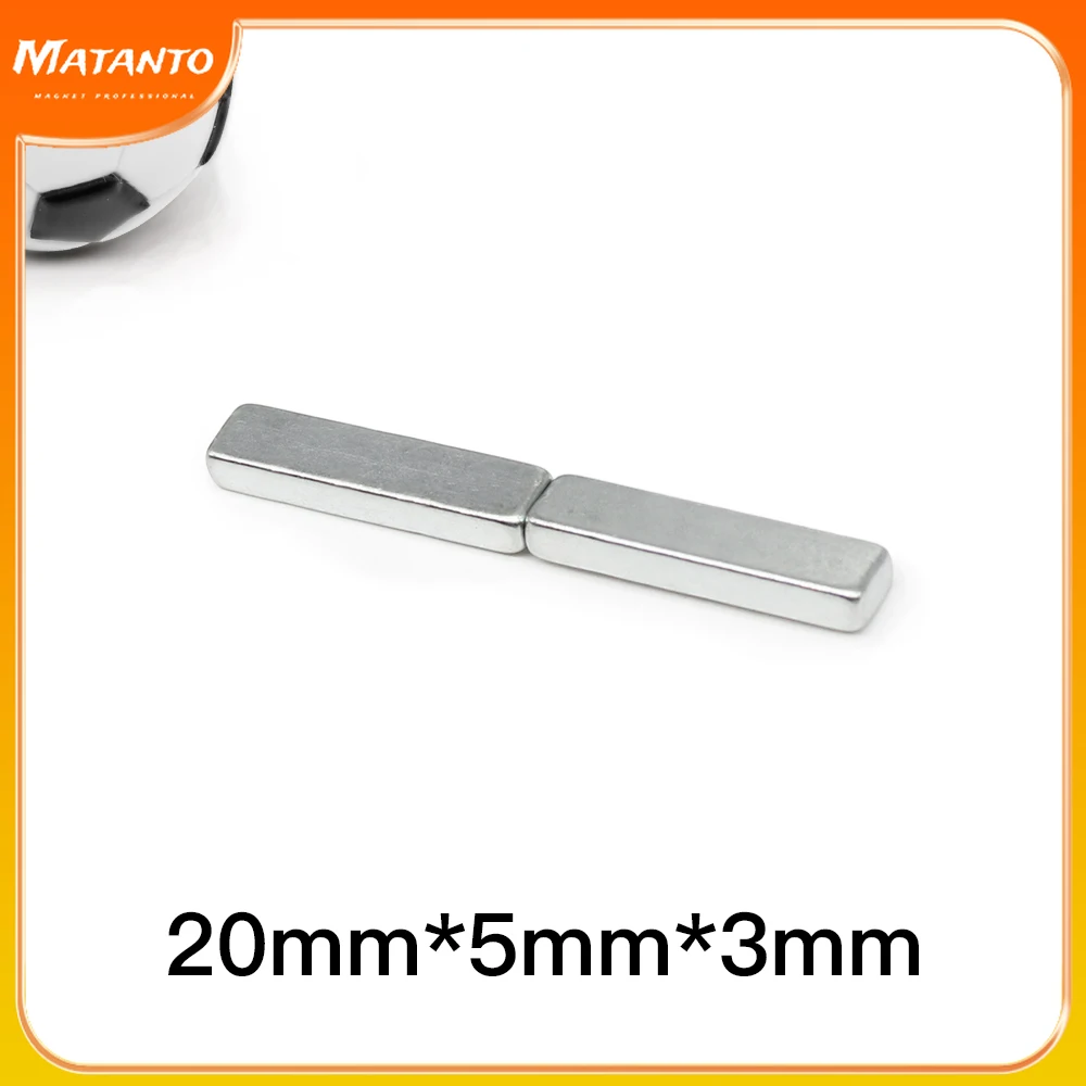 10/20/50/100/150/200PCS 20x5x3 Strong Block Magnets N35 Permanent Neodymium Magnet 20*5*3 Rectangular Rare Earth Magnet 20x5x3mm