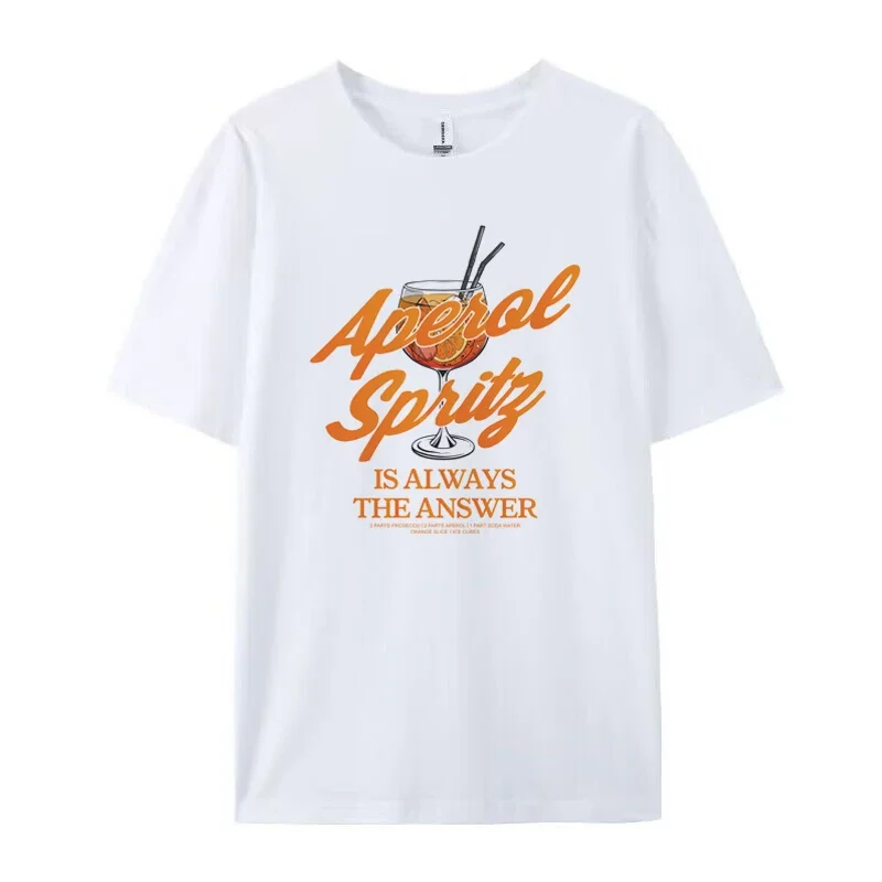 Aperol Spritz donne citazioni divertenti T-Shirt Retro alcol bevanda T Shirt cotone sciolto Cocktail Party Graphic Tees Unisex top regali