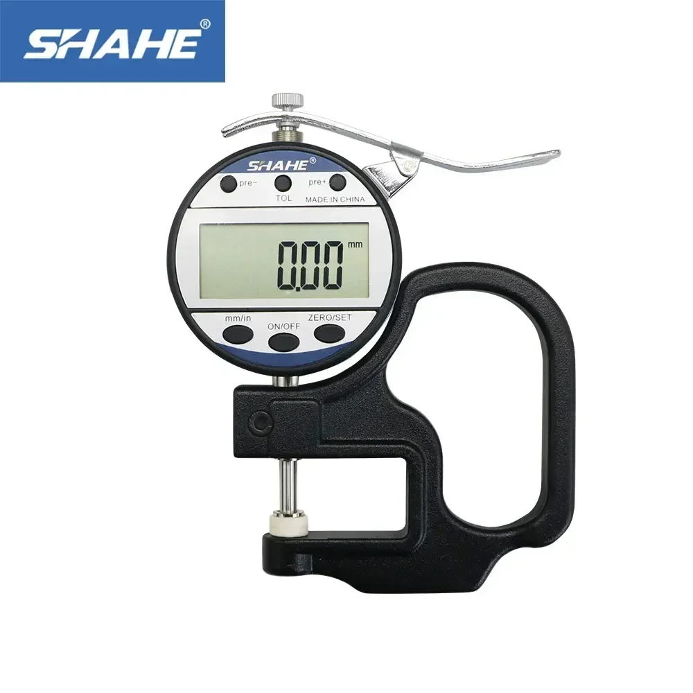 

SHAHE 0.01mm 0-10/25 mm Thickness Gauge Digital Display Leather Thickness Gauge Meter Precision Thickness Gauge