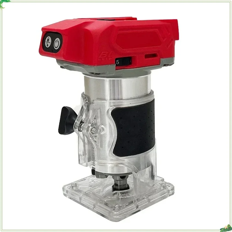800W Cordless Compact Router 5-Speeds Woodworking Trimming Machine 30000RPM Brushless Electric Trimmer For Milwaukee Battery