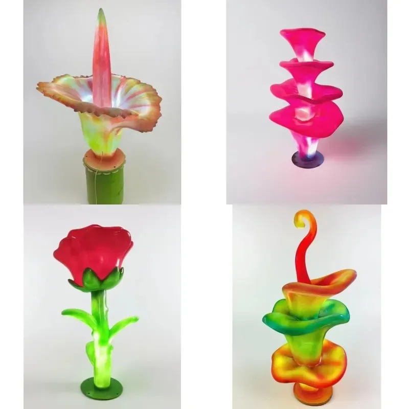 High Quality Artificial Flower Lighting Sculpture for Indoor Outdoor Party Shopping Center Hotel Garden Landscape Decoration