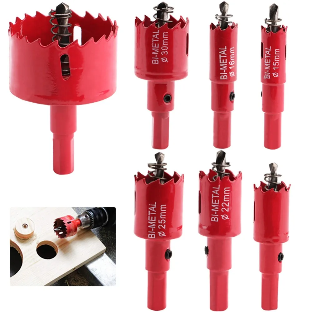 MI Kim Loại M42 15Mm-55Mm Bit Lỗ Cưa Xoắn Khoan Cắt Công Cụ Điện Lỗ Khoan Bộ nghề Mộc Dụng Cụ Gỗ Thép Không Gỉ Sắt