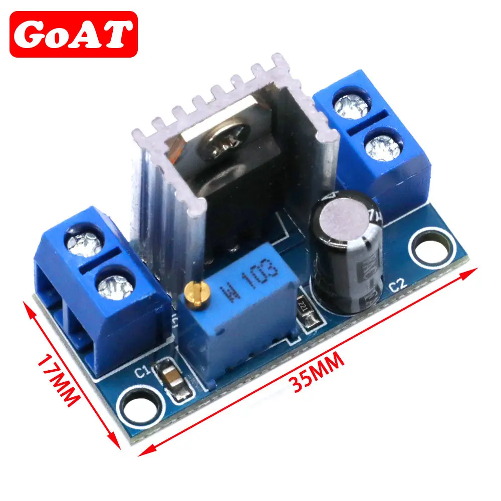 LM317 Adjustable Voltage Linear Regulator Power Supply LM317 DC-DC 4.2-40V To 1.2-37V Step Down Buck Converter Board Module