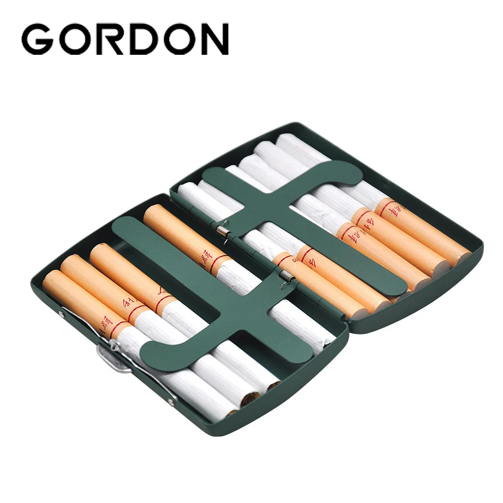 Metal Cigarettes Case 12 Regular Size Cigarettes Holder Container Case Box