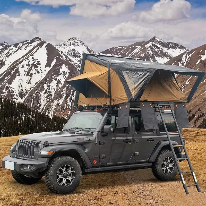 AlpinePeak Gear Roof Top Tent Hardshell Outdoor Waterproof 2-4 Person SUV Aluminum Four-Season Quick Setup
