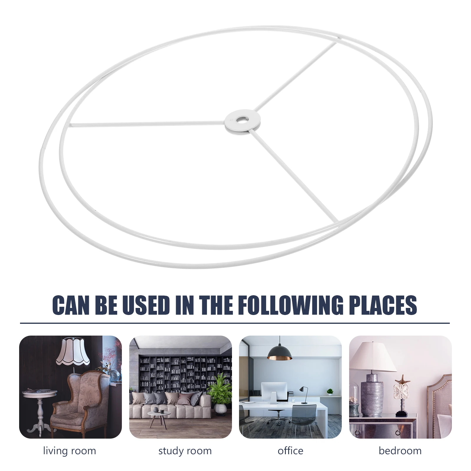 Abat-jour universel en fer rond bricolage support de plafonnier cadre de lampe en métal pour pendentif lustre abat-jour support lumière