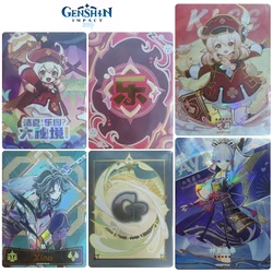 Genshin Impact Kamisato Ayaka Klee personaggi Anime Bronzing flash card PR GP LP DP series Collection card toys regalo di natale