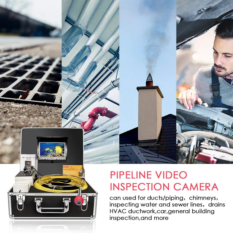 كاميرا فحص أنابيب تصريف آبار المياه الجديدة مع تسجيل الفيديو 120 درجة كاميرا المنظار Cctv BS-GD21 #3