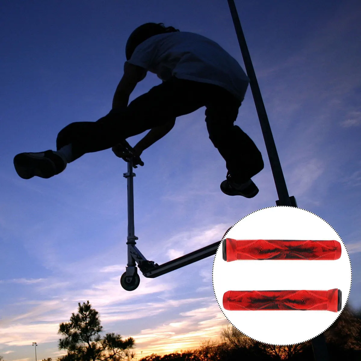 

2Pcs Silicone Rubber Bike Handlebar Covers Anti-Skid Soft Grip Cycling Handlebar Sleeves for Mountain Road Folding Bikes