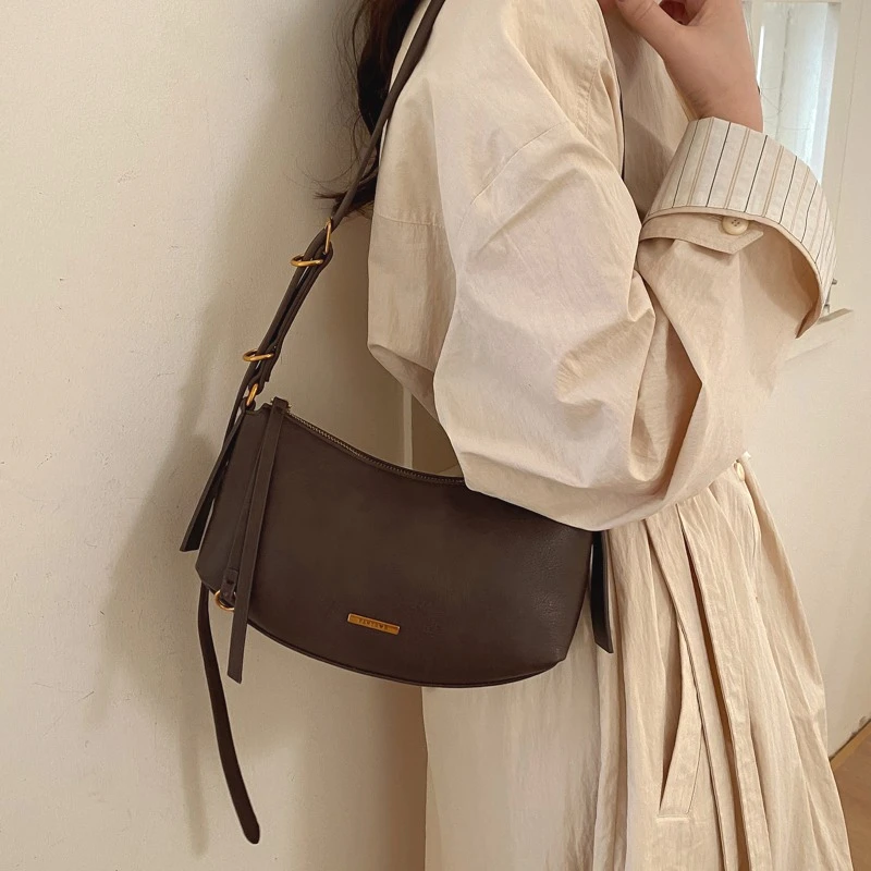 

Simple Portable PU Square Bags Small Phone Clutch Women's High-End Retro Mini Crossbody Phone Bag Versatile Solid Zipper Bags