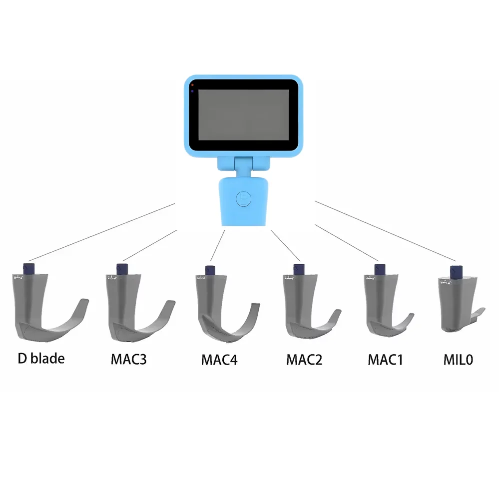 Video Laryngoscope with 6 Stainless Steel Blades, Retail blades and guide wires, Purchase in any combination